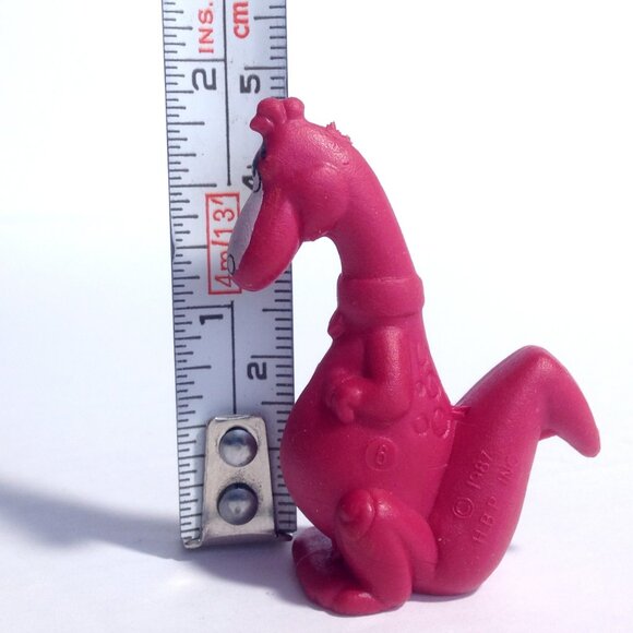 Vintage Flintstones Small Dino Rubber Toy Cereal Prize Hanna Barbera 1987 2 inch - Picture 9 of 9